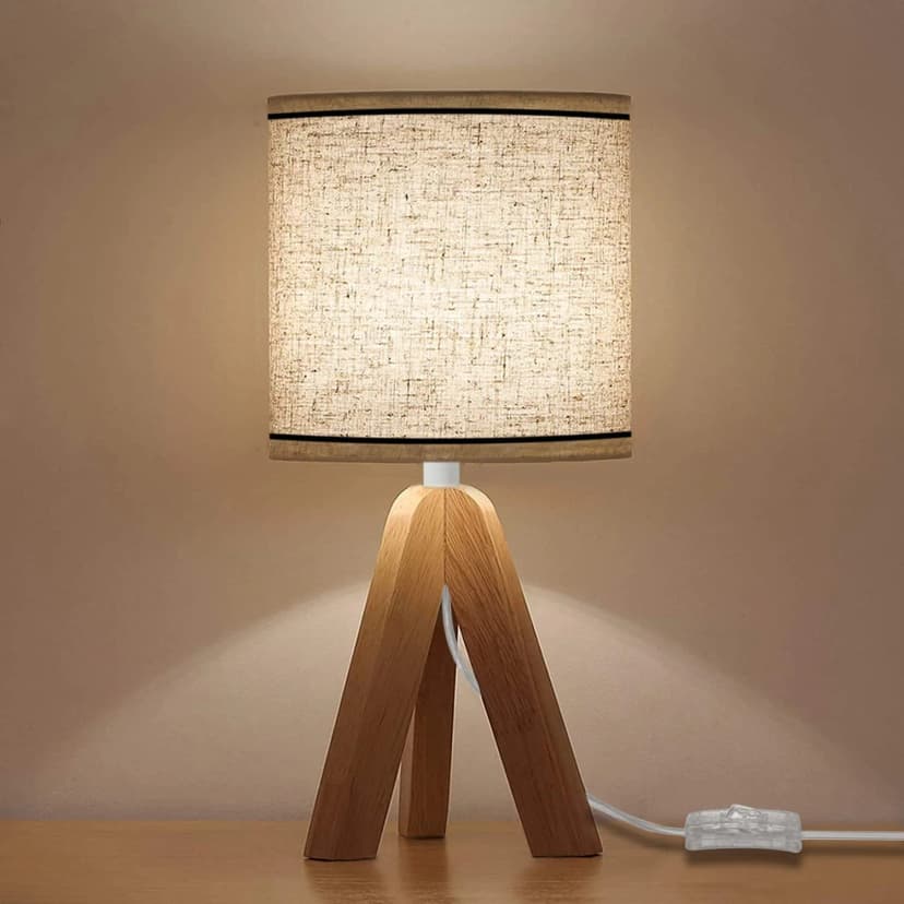 Lámpara de mesa de madera