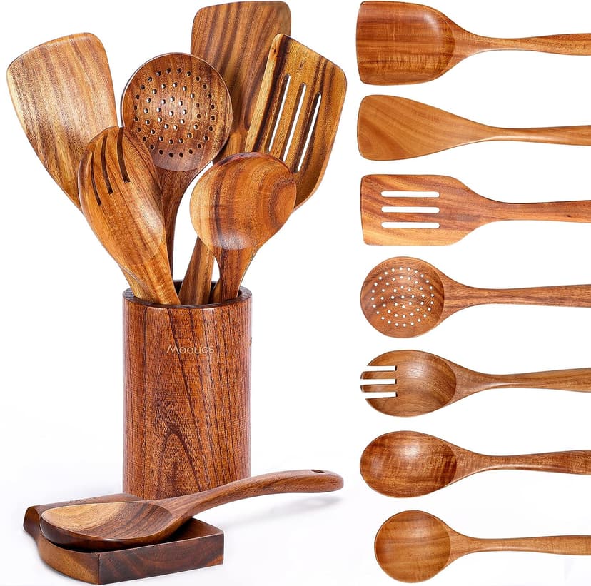 Set de cubiertos de madera